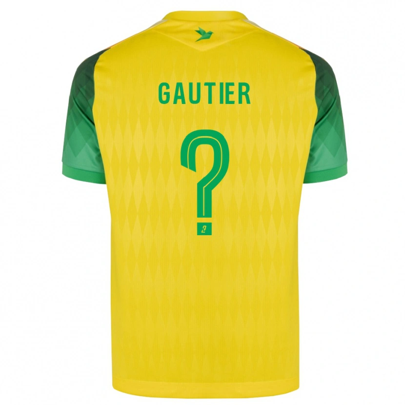 Danxen Criança Camisola Louka Gautier #0 Amarelo Verde Vermelho Principal 2026/27 Camisa Brasil