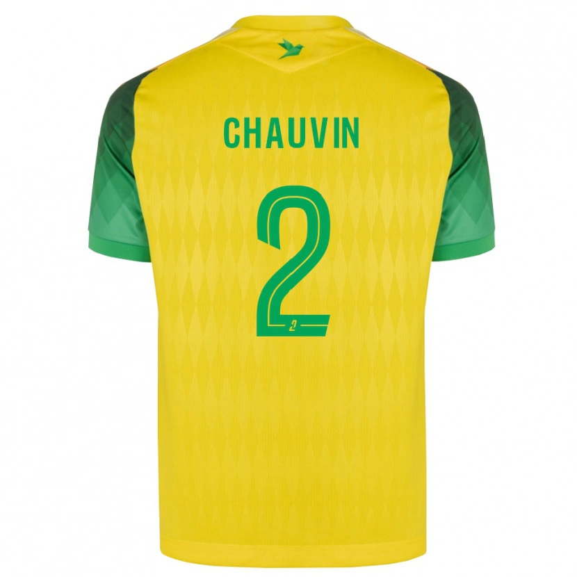 Danxen Criança Camisola Yoann Chauvin #2 Amarelo Verde Vermelho Principal 2026/27 Camisa Brasil
