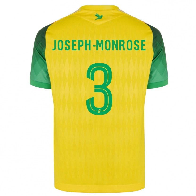 Danxen Criança Camisola Florian Joseph-Monrose #3 Amarelo Verde Vermelho Principal 2026/27 Camisa Brasil