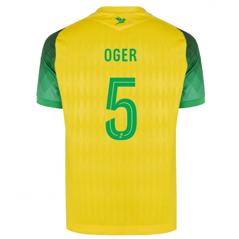 Danxen Criança Camisola Mathis Oger #5 Amarelo Verde Vermelho Principal 2026/27 Camisa Brasil