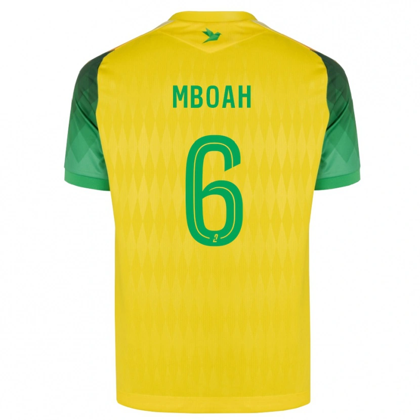 Danxen Criança Camisola Yanis Mboah #6 Amarelo Verde Vermelho Principal 2026/27 Camisa Brasil