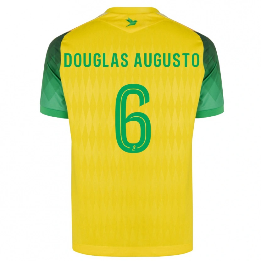 Danxen Criança Camisola Douglas Augusto #6 Amarelo Verde Vermelho Principal 2026/27 Camisa Brasil