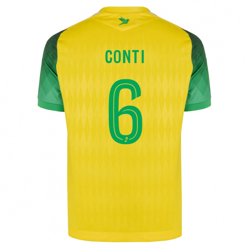 Danxen Criança Camisola Alexandre Conti #6 Amarelo Verde Vermelho Principal 2026/27 Camisa Brasil