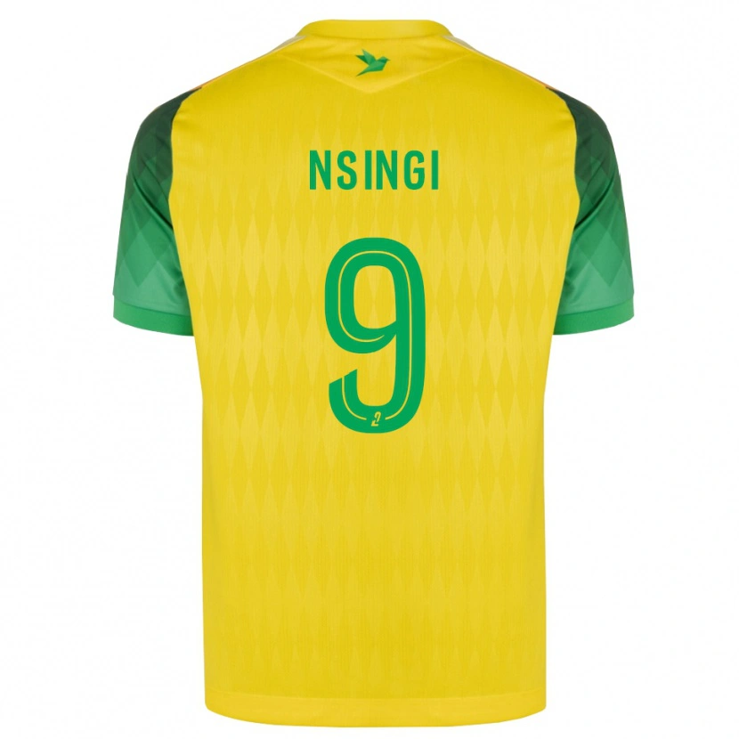 Danxen Criança Camisola Plamedi Nsingi #9 Amarelo Verde Vermelho Principal 2026/27 Camisa Brasil