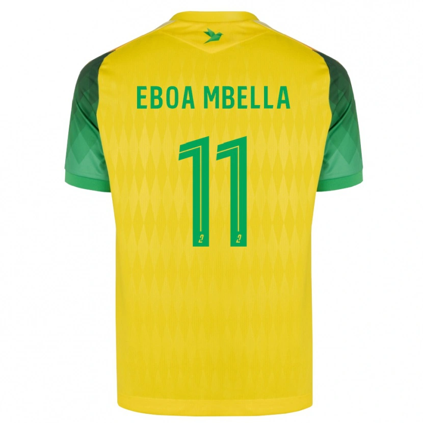 Danxen Criança Camisola Eden Eboa Mbella #11 Amarelo Verde Vermelho Principal 2026/27 Camisa Brasil