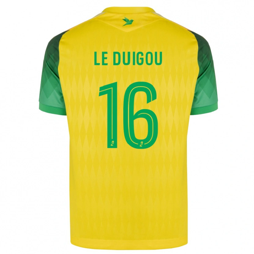 Danxen Criança Camisola Daniel Le Duigou #16 Amarelo Verde Vermelho Principal 2026/27 Camisa Brasil