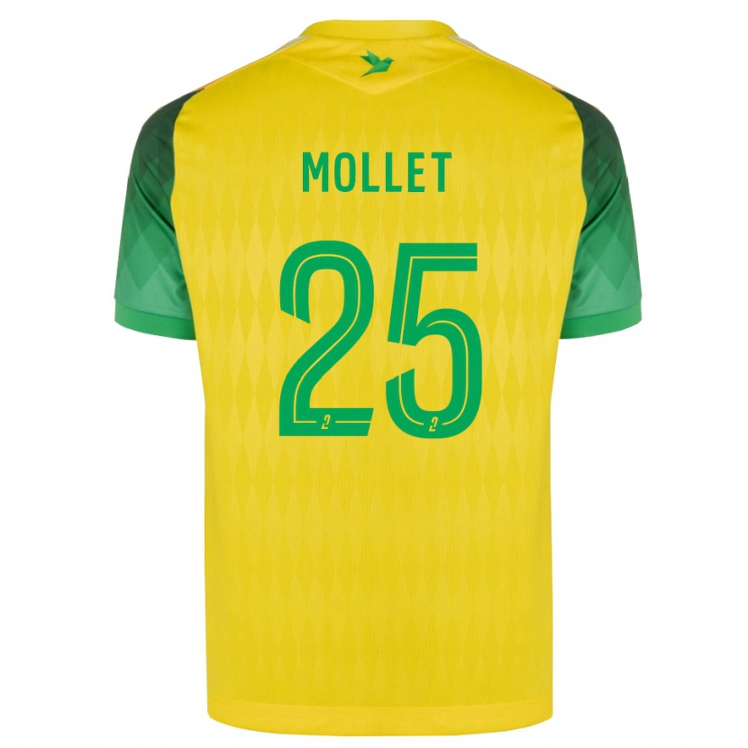 Danxen Criança Camisola Florent Mollet #25 Amarelo Verde Vermelho Principal 2026/27 Camisa Brasil