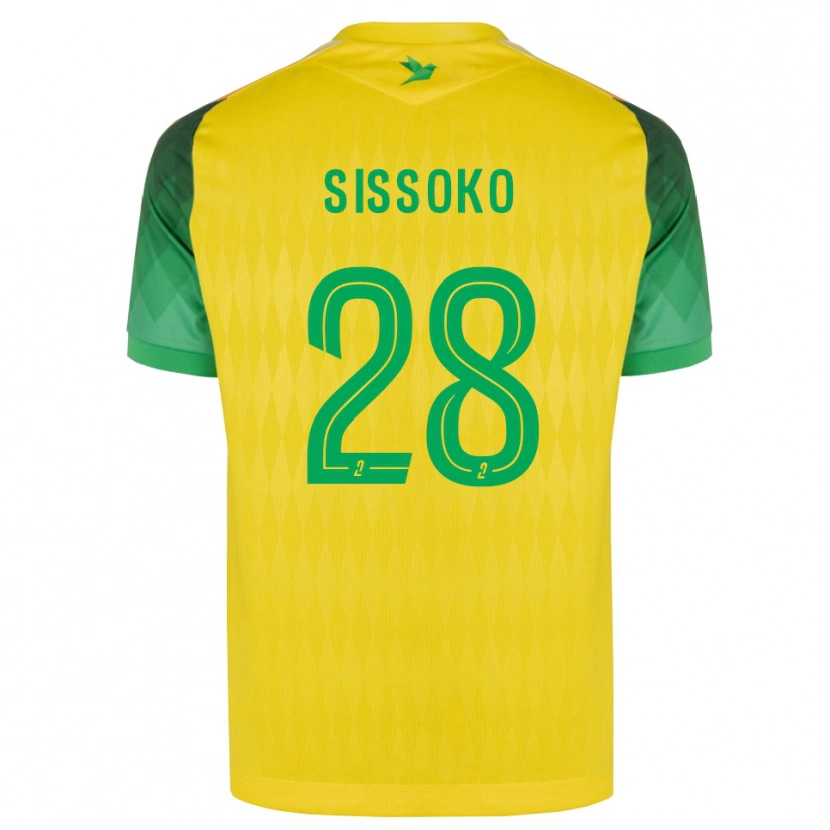 Danxen Criança Camisola Ibrahima Sissoko #28 Amarelo Verde Vermelho Principal 2026/27 Camisa Brasil