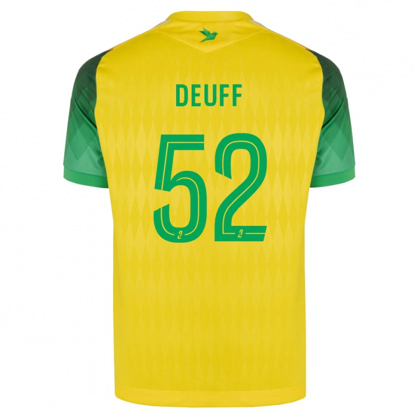 Danxen Criança Camisola Bahmed Deuff #52 Amarelo Verde Vermelho Principal 2026/27 Camisa Brasil