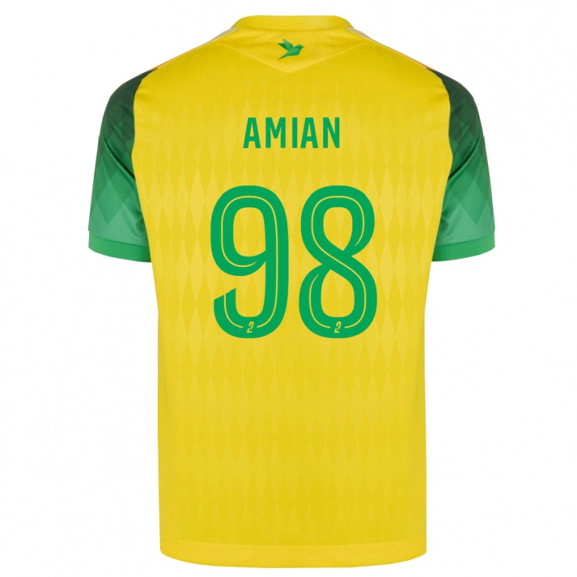 Danxen Criança Camisola Kelvin Amian #98 Amarelo Verde Vermelho Principal 2026/27 Camisa Brasil