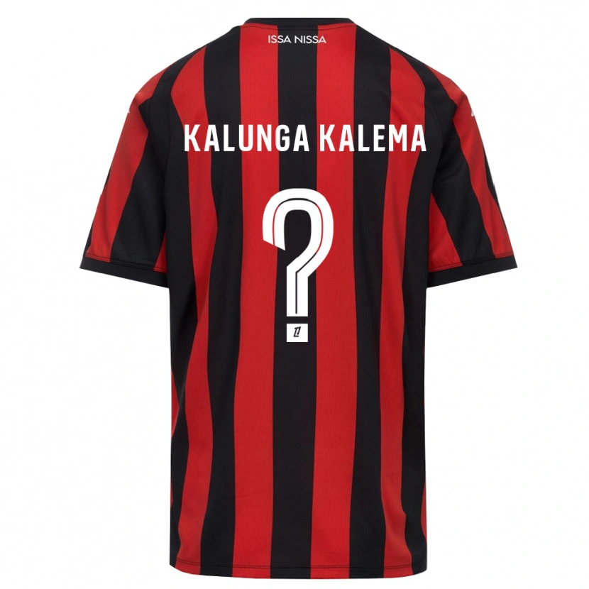 Danxen Criança Camisola Kevin Kalunga Kalema #0 Vermelho Preto Branco Principal 2026/27 Camisa Brasil