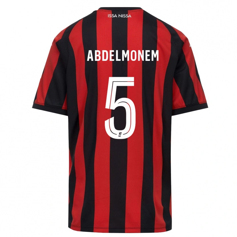 Danxen Criança Camisola Mohamed Abdelmonem #5 Vermelho Preto Branco Principal 2026/27 Camisa Brasil