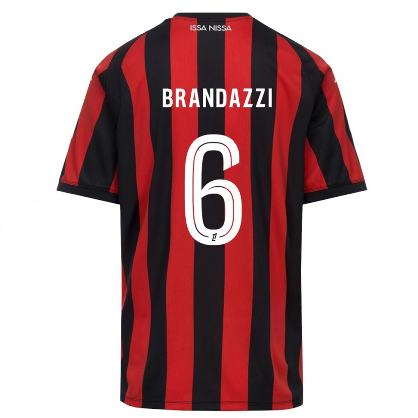 Danxen Criança Camisola Fiona Brandazzi #6 Vermelho Preto Branco Principal 2026/27 Camisa Brasil