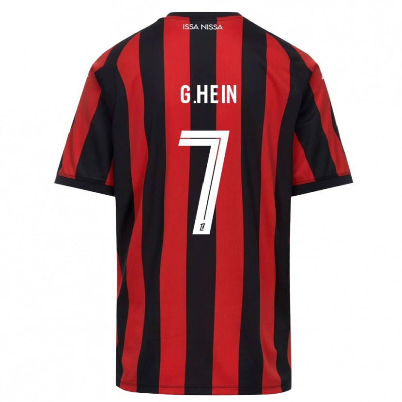 Danxen Criança Camisola Gauthier Hein #7 Vermelho Preto Branco Principal 2026/27 Camisa Brasil