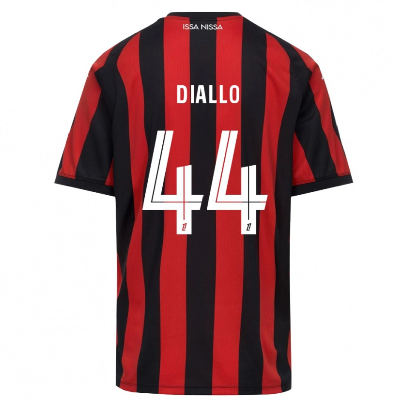 Danxen Criança Camisola Zoumana Diallo #44 Vermelho Preto Branco Principal 2026/27 Camisa Brasil