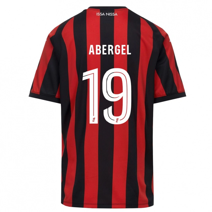 Danxen Criança Camisola Laurent Abergel #19 Vermelho Preto Branco Principal 2026/27 Camisa Brasil