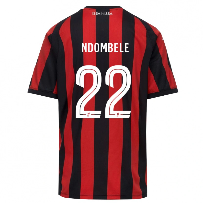 Danxen Criança Camisola Tanguy Ndombele #22 Vermelho Preto Branco Principal 2026/27 Camisa Brasil