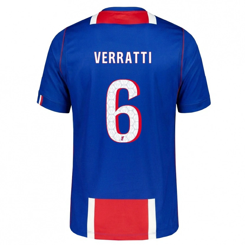 Danxen Criança Camisola Marco Verratti #6 Vermelho Branco Azul Principal 2026/27 Camisa Brasil