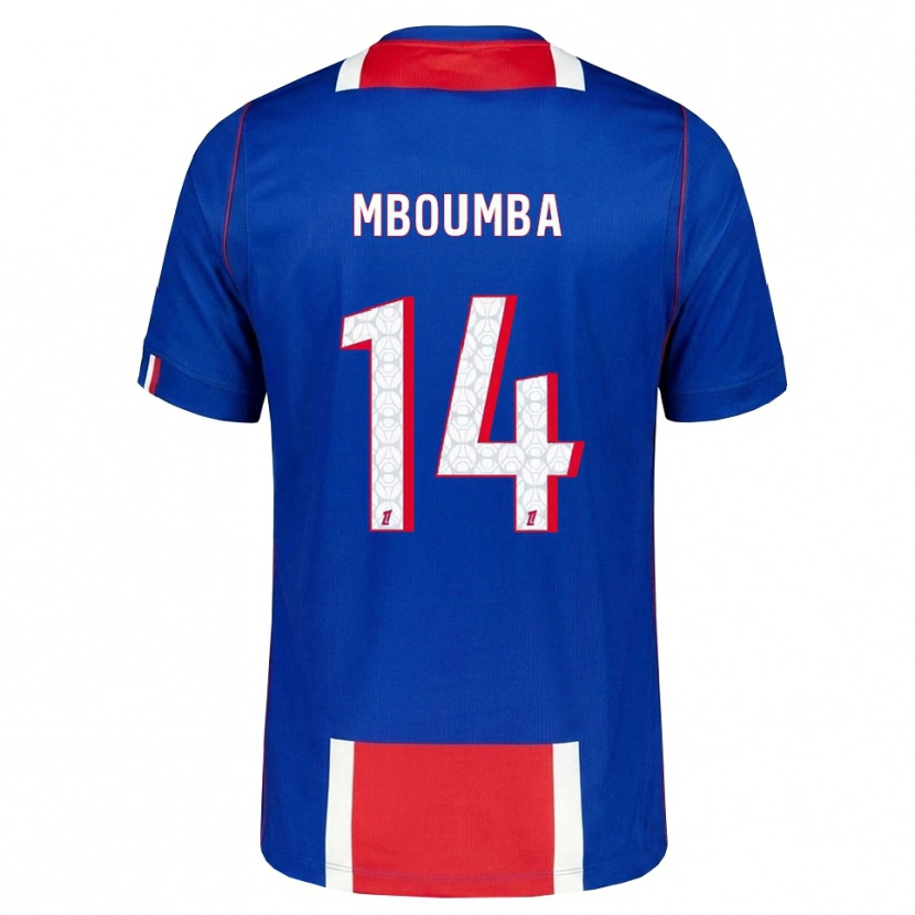 Danxen Criança Camisola Nathan Mboumba #14 Vermelho Branco Azul Principal 2026/27 Camisa Brasil