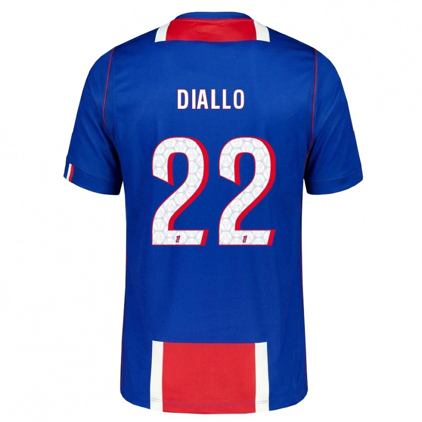 Danxen Criança Camisola Abdou Diallo #22 Vermelho Branco Azul Principal 2026/27 Camisa Brasil