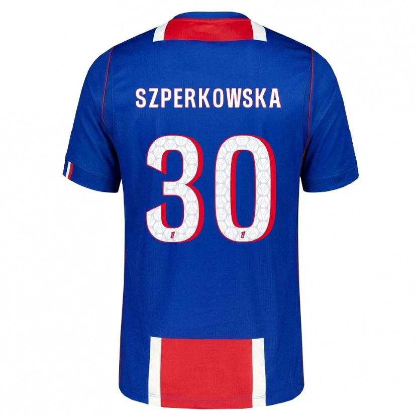 Danxen Criança Camisola Oliwia Szperkowska #30 Vermelho Branco Azul Principal 2026/27 Camisa Brasil
