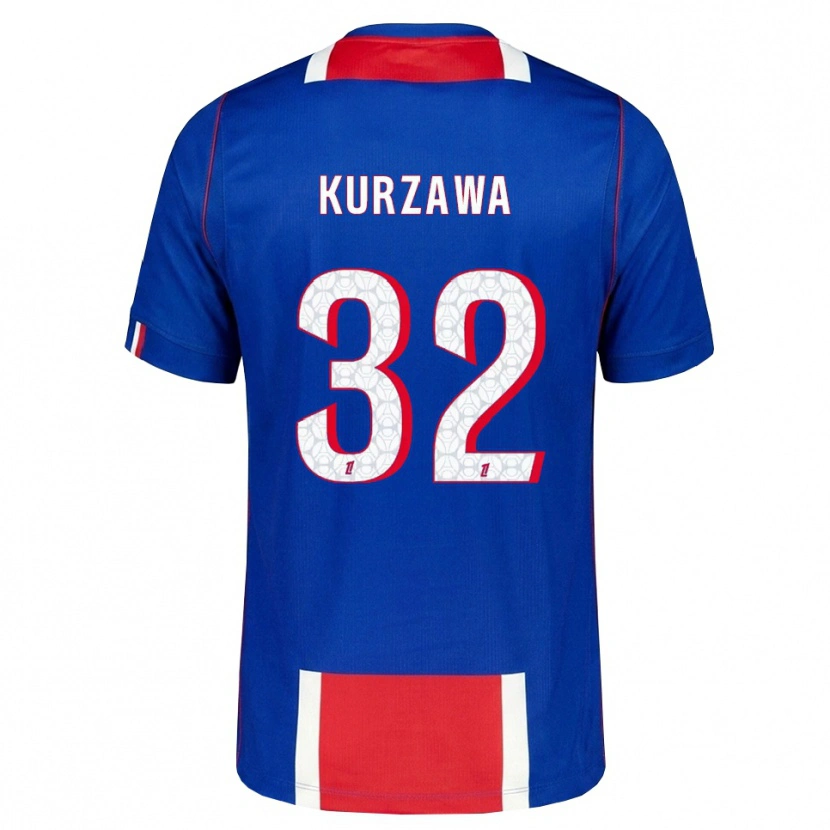 Danxen Criança Camisola Layvin Kurzawa #32 Vermelho Branco Azul Principal 2026/27 Camisa Brasil