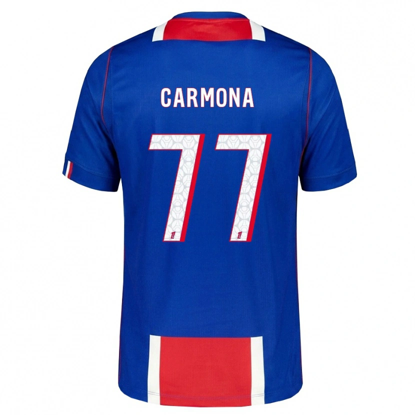 Danxen Criança Camisola Olga Carmona #77 Vermelho Branco Azul Principal 2026/27 Camisa Brasil