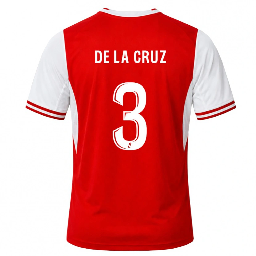 Danxen Criança Camisola Maiky De La Cruz #3 Vermelho Branco Principal 2026/27 Camisa Brasil