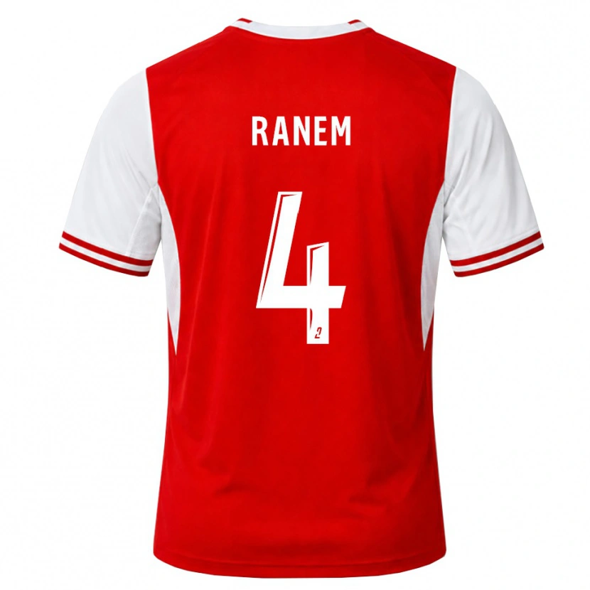 Danxen Criança Camisola Nassim Ranem #4 Vermelho Branco Principal 2026/27 Camisa Brasil