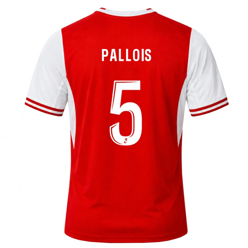 Danxen Criança Camisola Nicolas Pallois #5 Vermelho Branco Principal 2026/27 Camisa Brasil