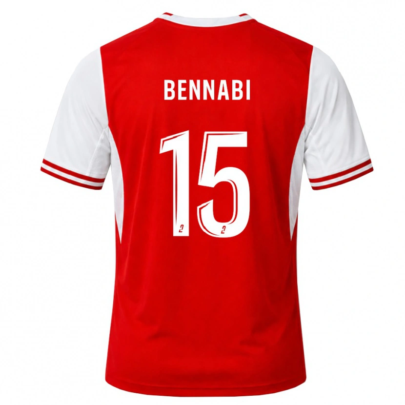 Danxen Criança Camisola Rayan Bennabi #15 Vermelho Branco Principal 2026/27 Camisa Brasil