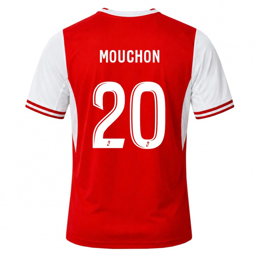 Danxen Criança Camisola Noemie Mouchon #20 Vermelho Branco Principal 2026/27 Camisa Brasil