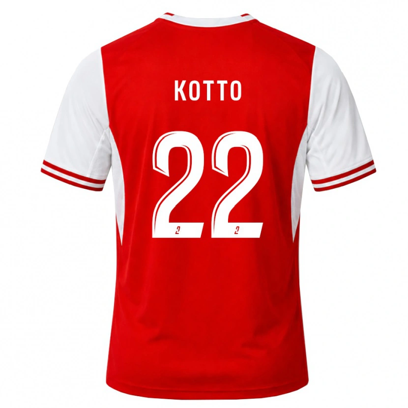 Danxen Criança Camisola Samuel Kotto #22 Vermelho Branco Principal 2026/27 Camisa Brasil