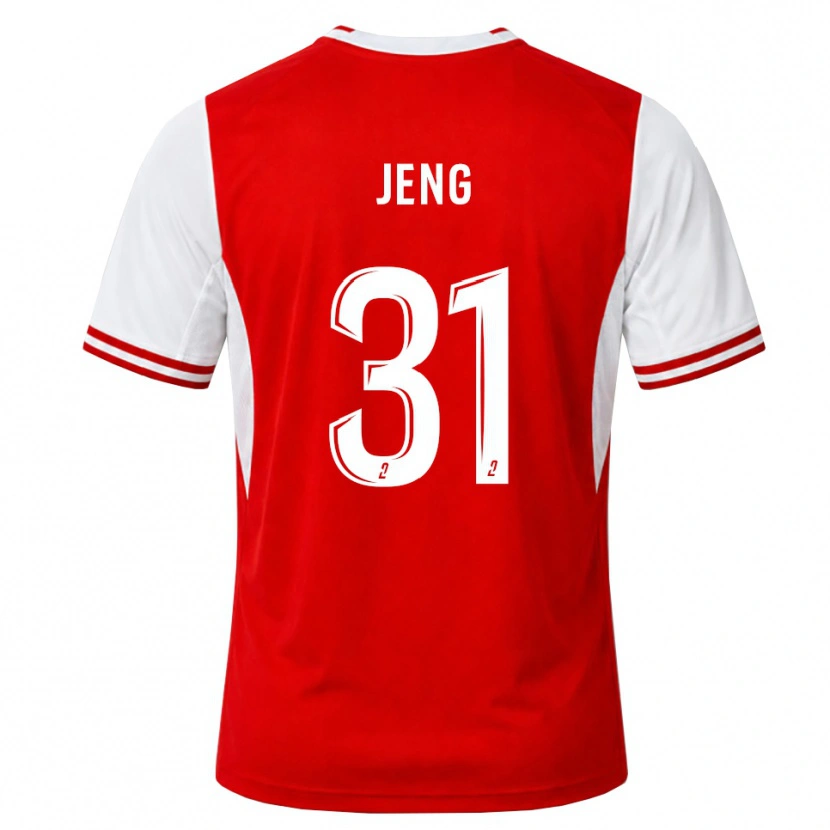 Danxen Criança Camisola Malcolm Jeng #31 Vermelho Branco Principal 2026/27 Camisa Brasil