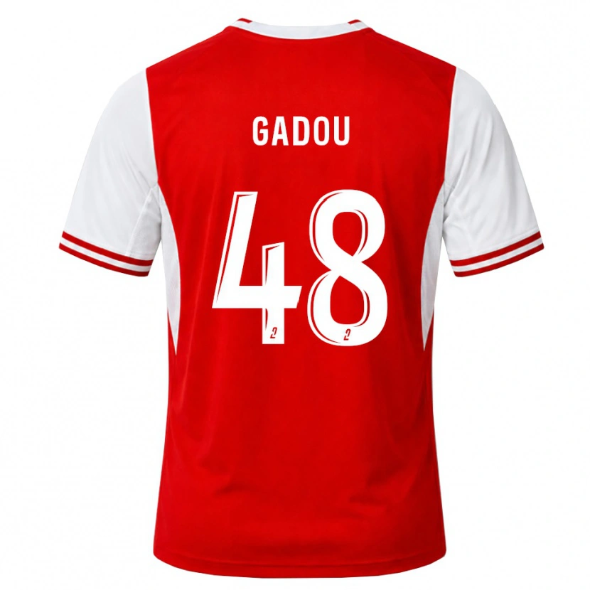 Danxen Criança Camisola Arone Gadou #48 Vermelho Branco Principal 2026/27 Camisa Brasil