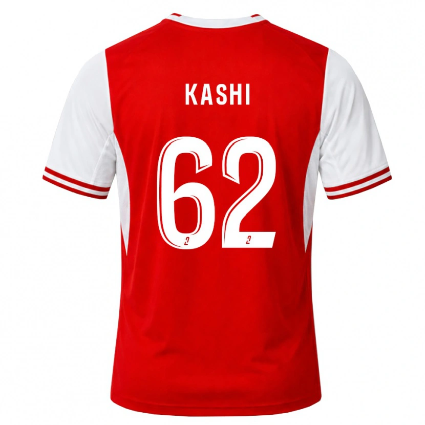 Danxen Criança Camisola Amine Kashi #62 Vermelho Branco Principal 2026/27 Camisa Brasil
