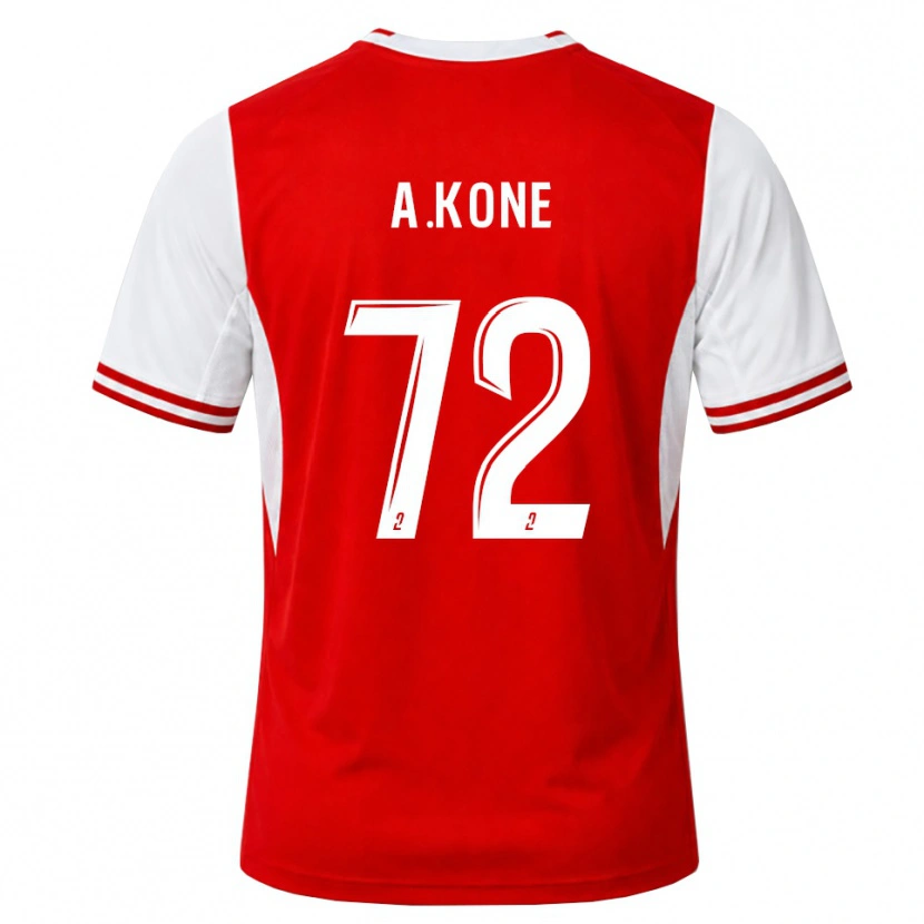 Danxen Criança Camisola Amadou Koné #72 Vermelho Branco Principal 2026/27 Camisa Brasil