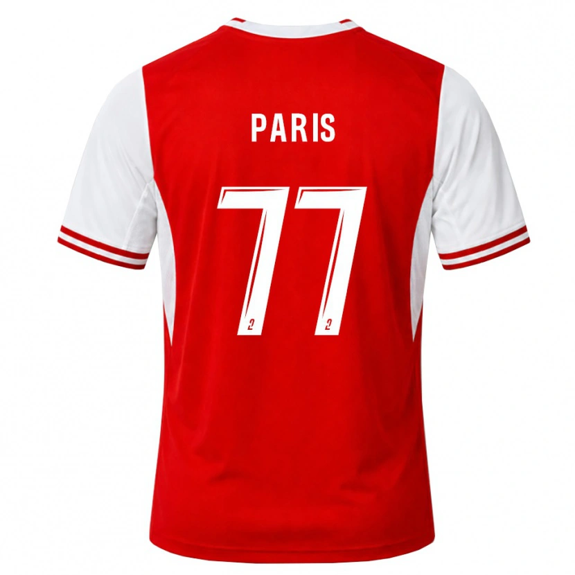Danxen Criança Camisola Quentin Paris #77 Vermelho Branco Principal 2026/27 Camisa Brasil
