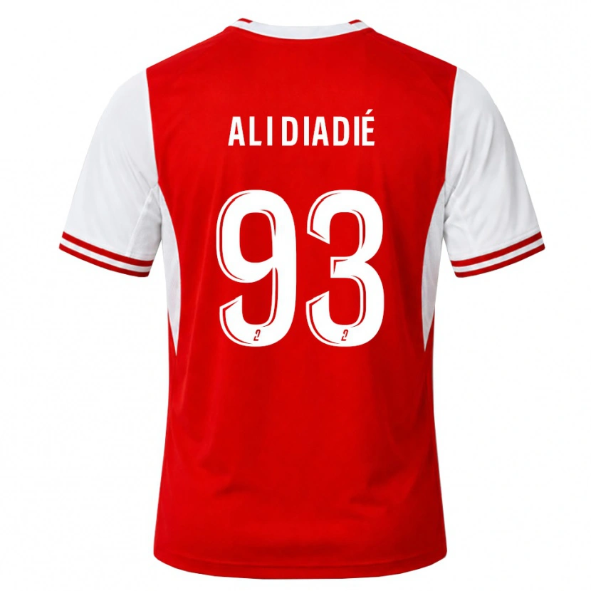 Danxen Criança Camisola Mohamed Ali Diadié #93 Vermelho Branco Principal 2026/27 Camisa Brasil
