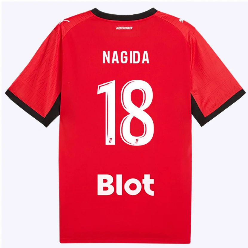 Danxen Criança Camisola Mahamadou Nagida #18 Vermelho Preto Branco Principal 2026/27 Camisa Brasil