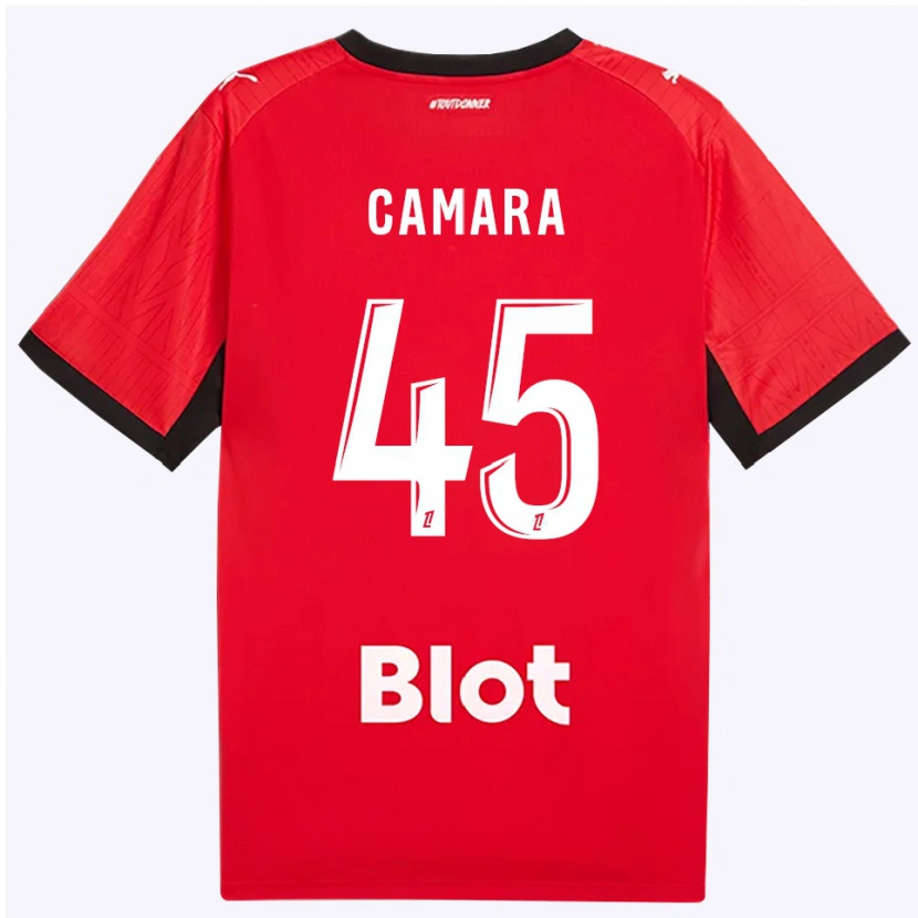 Danxen Criança Camisola Mahdi Camara #45 Vermelho Preto Branco Principal 2026/27 Camisa Brasil