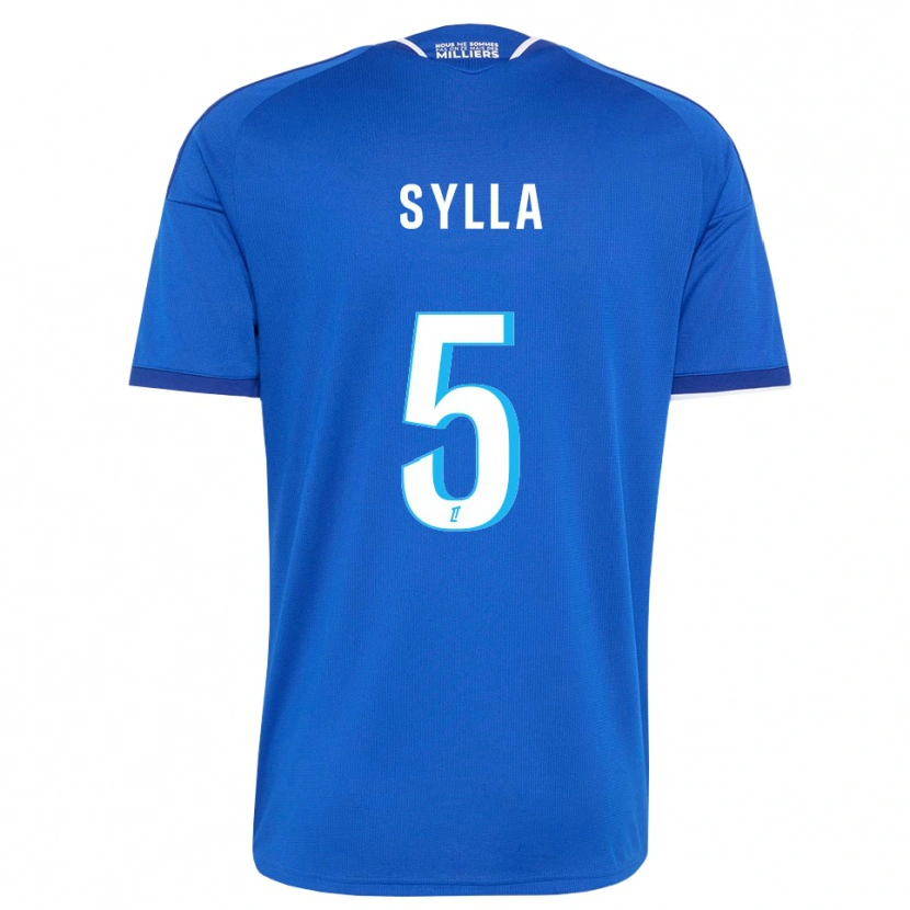 Danxen Criança Camisola Abakar Sylla #5 Azul Real Branco Principal 2026/27 Camisa Brasil