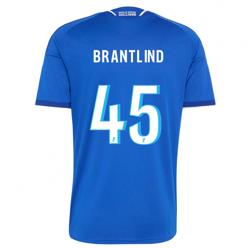 Danxen Criança Camisola Benjamin Brantlind #45 Azul Real Branco Principal 2026/27 Camisa Brasil
