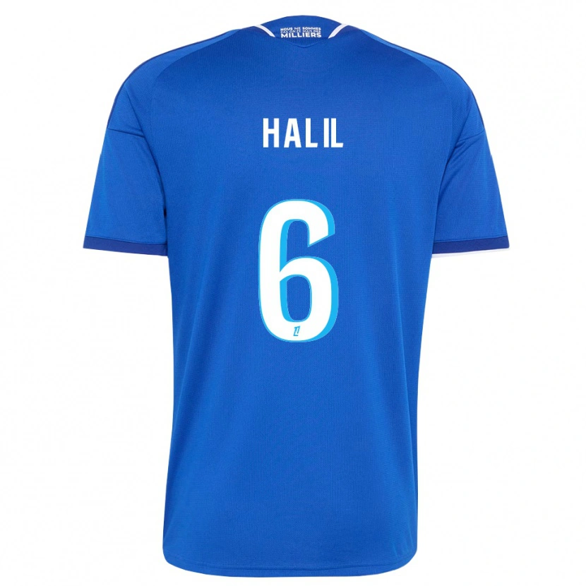 Danxen Criança Camisola Fouad Halil #6 Azul Real Branco Principal 2026/27 Camisa Brasil