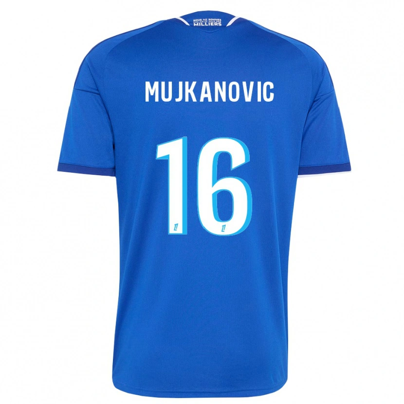 Danxen Criança Camisola Edin Mujkanovic #16 Azul Real Branco Principal 2026/27 Camisa Brasil