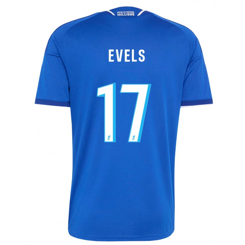 Danxen Criança Camisola Emily Evels #17 Azul Real Branco Principal 2026/27 Camisa Brasil