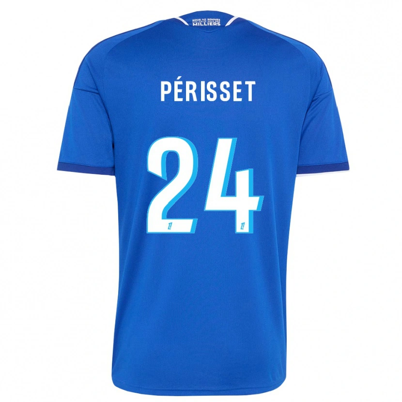 Danxen Criança Camisola Ève Périsset #24 Azul Real Branco Principal 2026/27 Camisa Brasil