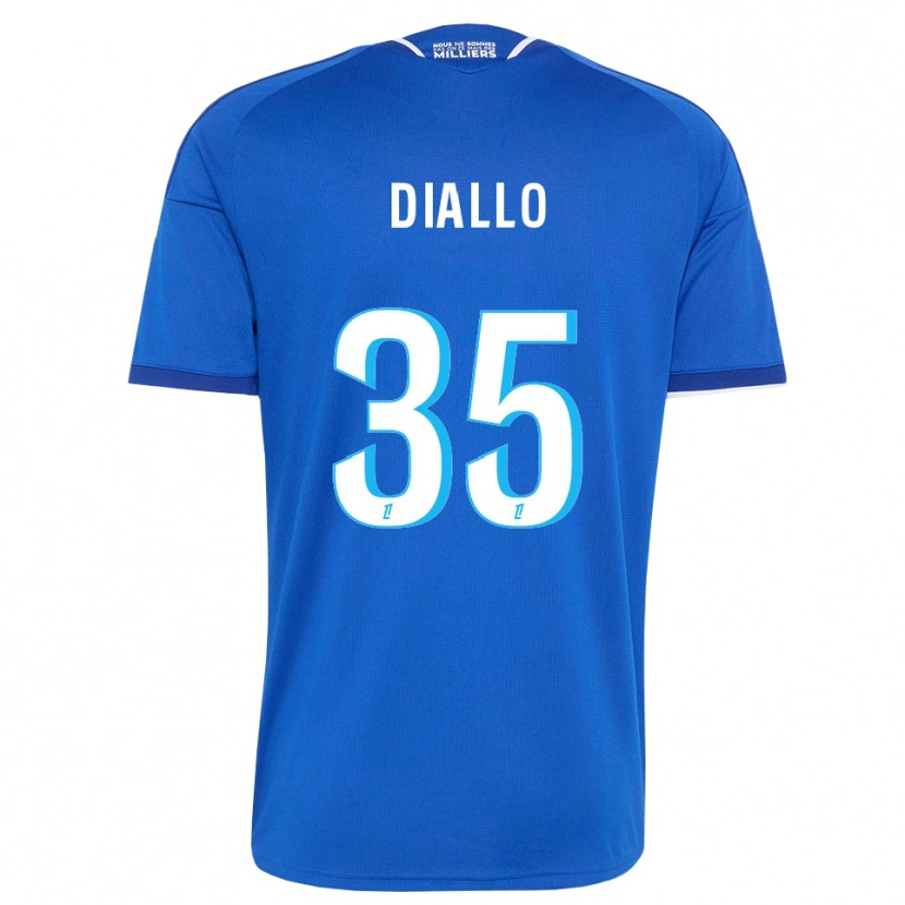 Danxen Criança Camisola Tidiane Diallo #35 Azul Real Branco Principal 2026/27 Camisa Brasil