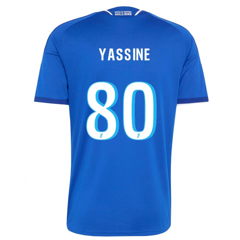 Danxen Criança Camisola Gessime Yassine #80 Azul Real Branco Principal 2026/27 Camisa Brasil