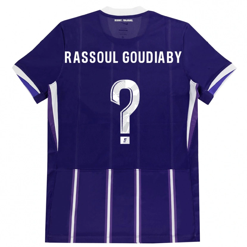 Danxen Criança Camisola Khadim Rassoul Goudiaby #0 Roxo Branco Principal 2026/27 Camisa Brasil
